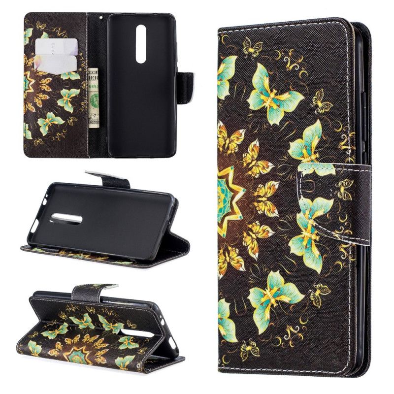 Leren Hoesje voor Xiaomi Mi 9T / Mi 9T Pro Vlinder Mandala