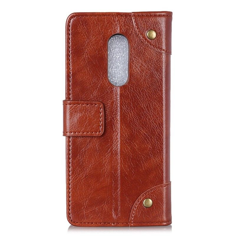 Leren Hoesje Xiaomi Mi 9T / Mi 9T Pro Bruin Zwart Vintage Oud