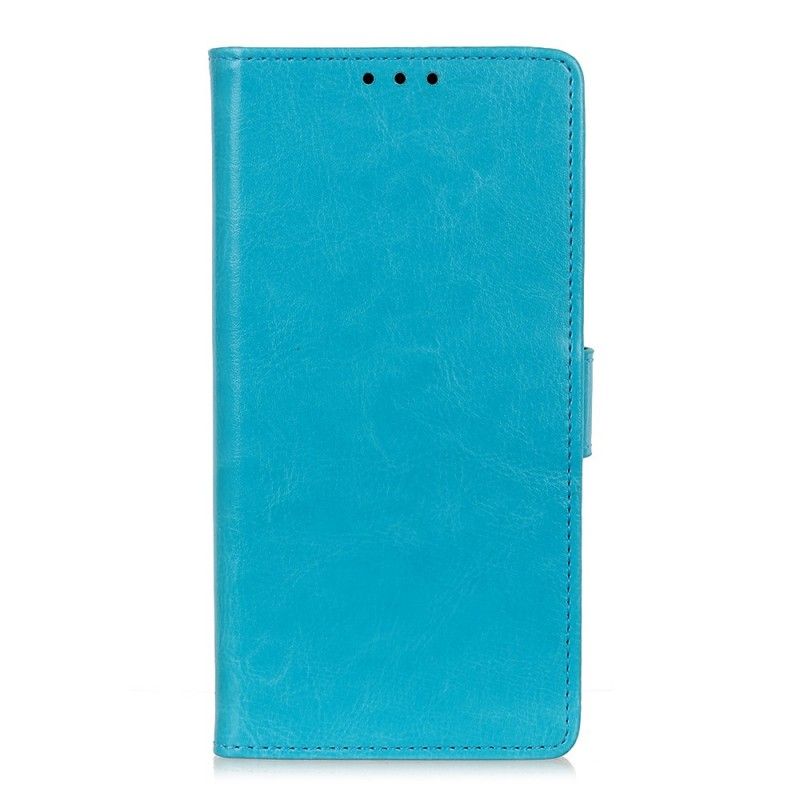 Leren Hoesje Xiaomi Mi 9T / Mi 9T Pro Wit Zwart Licht Glanzend Leereffect