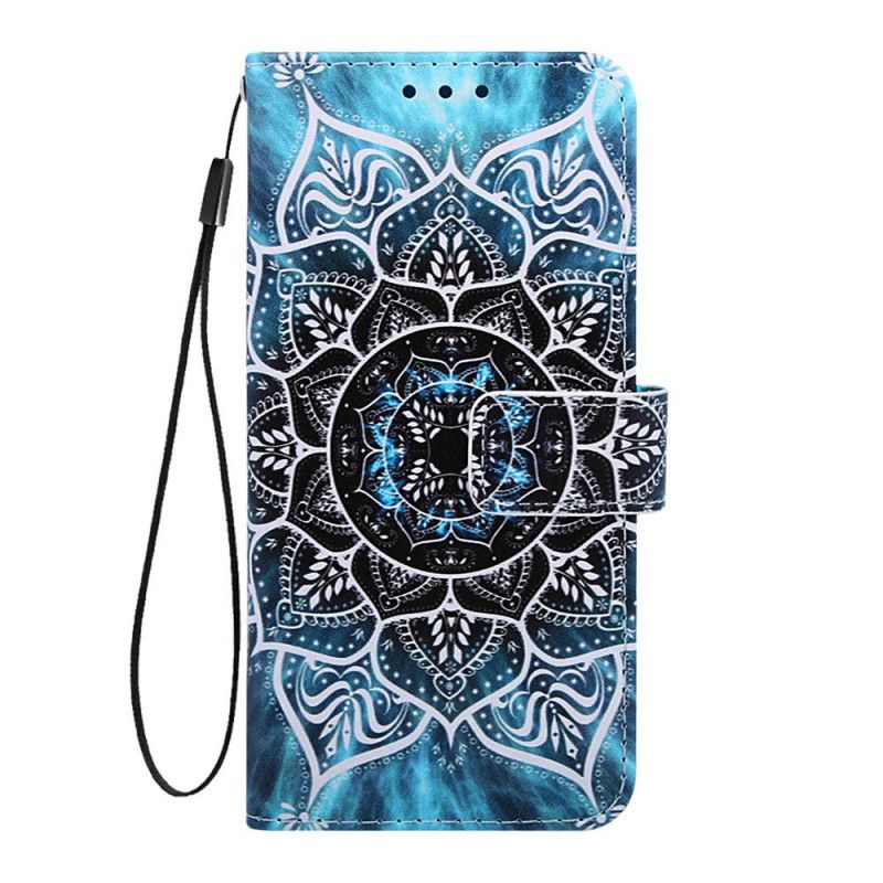 Leren Hoesje Xiaomi Mi 9T / Mi 9T Pro Zwarte String Mandala