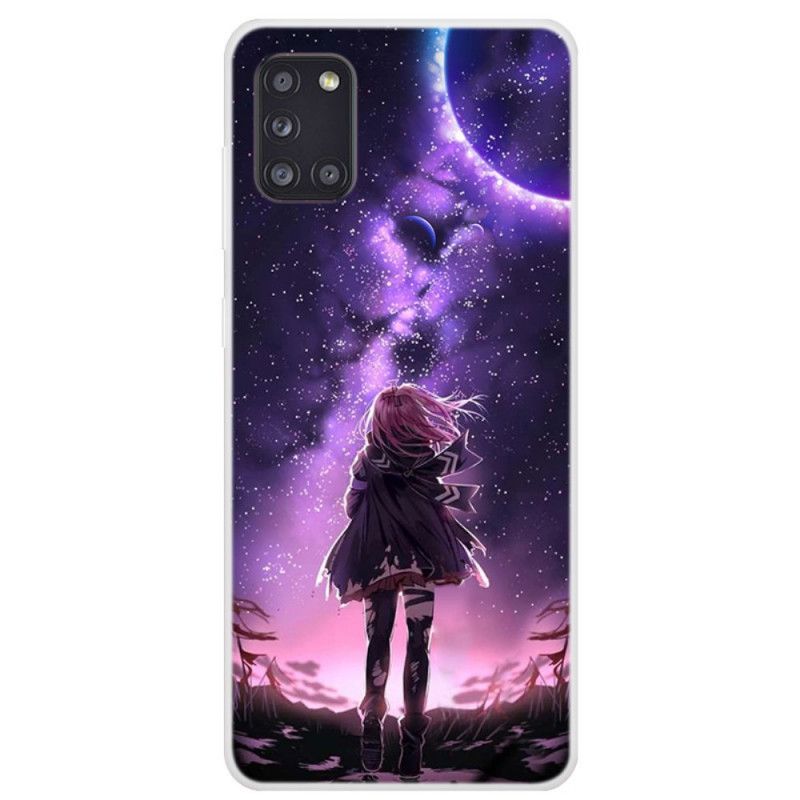 Case Hoesje Samsung Galaxy A31 Telefoonhoesje Magische Volle Maan