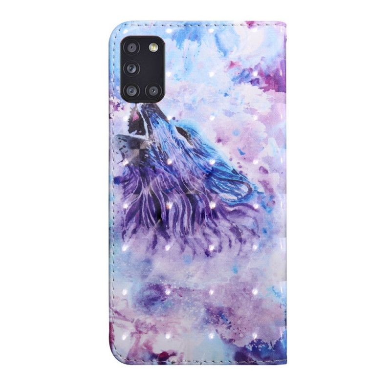 Cover Folio-hoesje Samsung Galaxy A31 Telefoonhoesje Aquarel Wolf