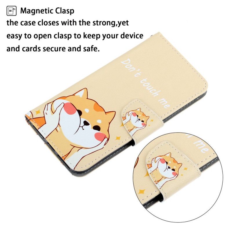 Cover Folio-hoesje Samsung Galaxy A31 Telefoonhoesje Kat Raak Me Niet Aan Met String