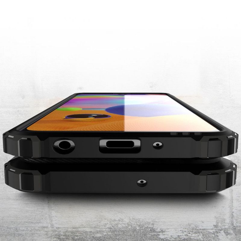 Cover Hoesje Samsung Galaxy A31 Rood Zwart Telefoonhoesje Overlevende