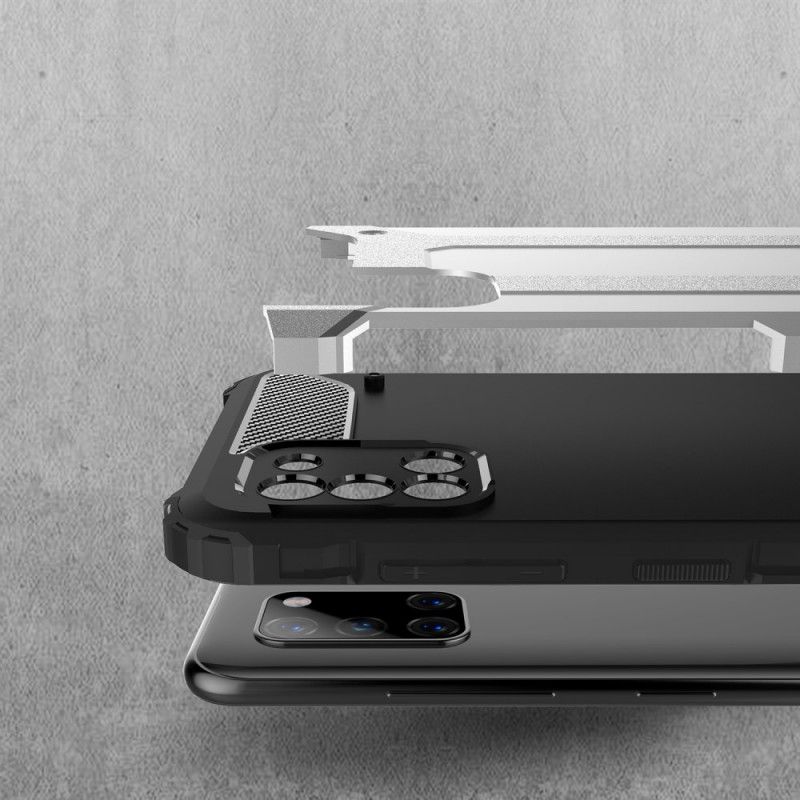 Cover Hoesje Samsung Galaxy A31 Rood Zwart Telefoonhoesje Overlevende