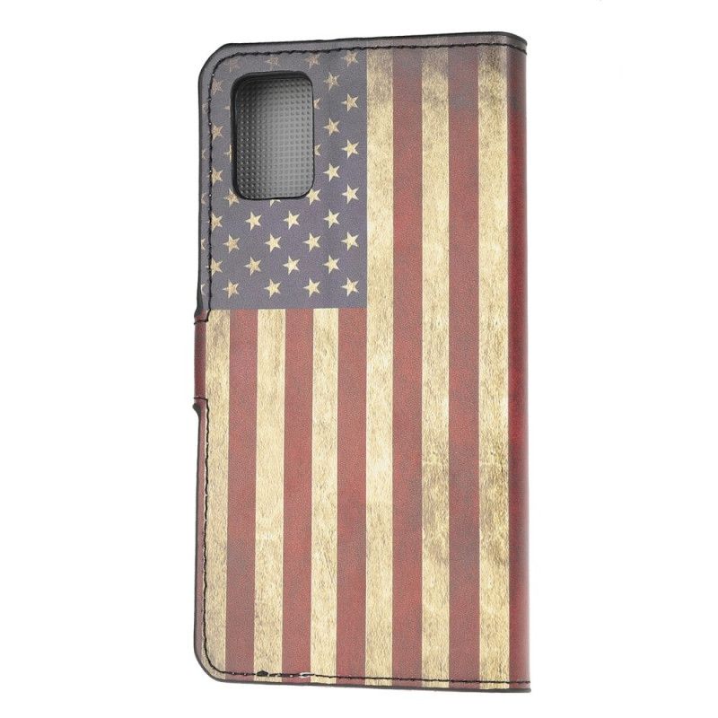 Flip Case Leren Samsung Galaxy A31 Usa Vlag