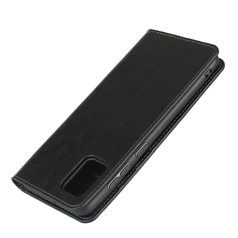 Folio-hoesje Samsung Galaxy A31 Rood Zwart Telefoonhoesje Echt Leer