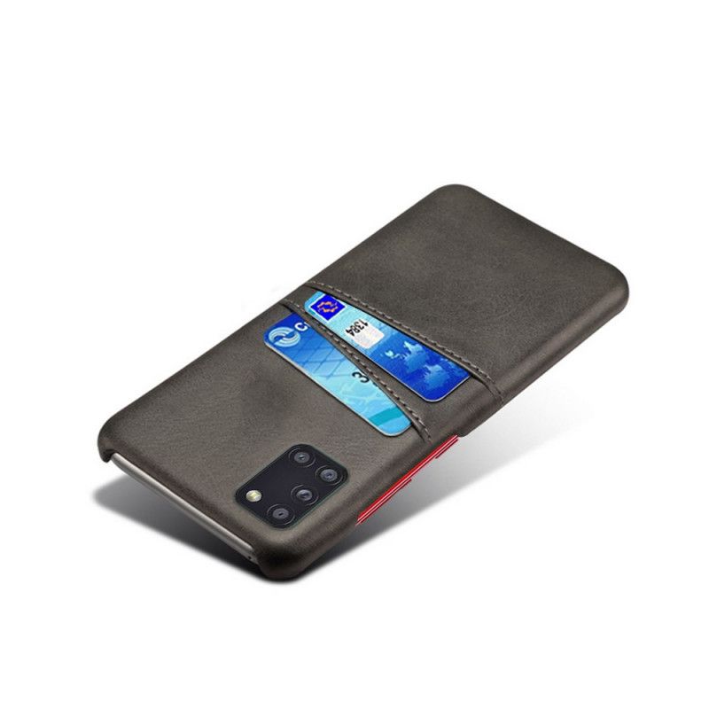 Hoesje Samsung Galaxy A31 Rood Zwart Kaarthouder