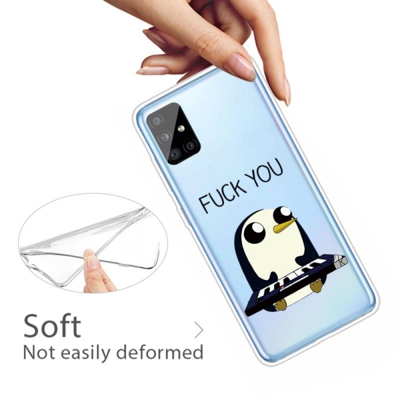 Hoesje Samsung Galaxy A31 Telefoonhoesje Pinguin Fuck You