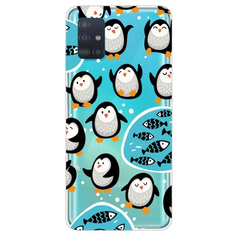 Hoesje Samsung Galaxy A31 Telefoonhoesje Pinguïns En Vissen