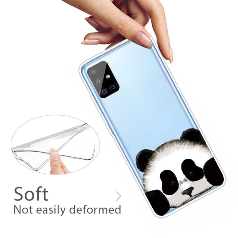 Hoesje Samsung Galaxy A31 Telefoonhoesje Transparante Panda