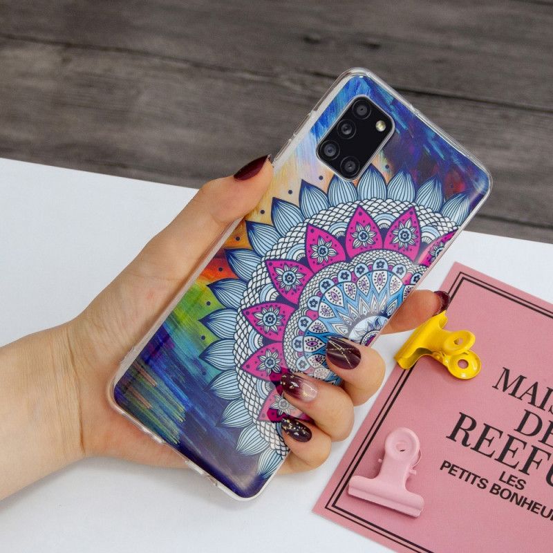 Hoesje voor Samsung Galaxy A31 Fluorescerende Mandala