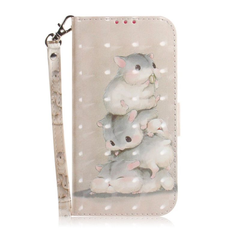 Leren Hoesje Samsung Galaxy A31 String Hamsters