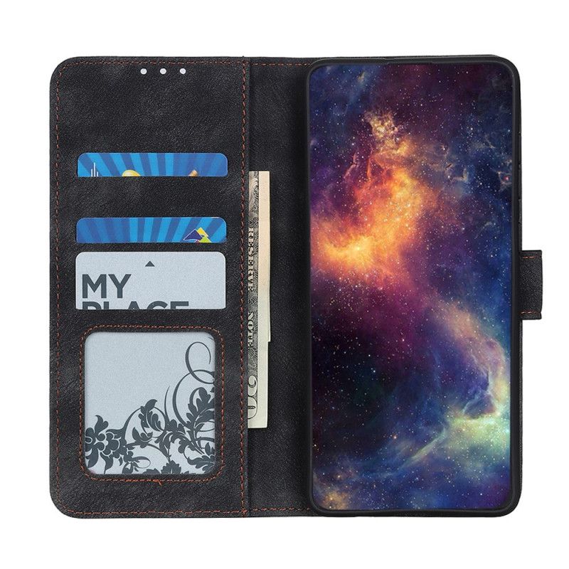 Leren Hoesje Samsung Galaxy A31 Zwart Vintage Leerstijl