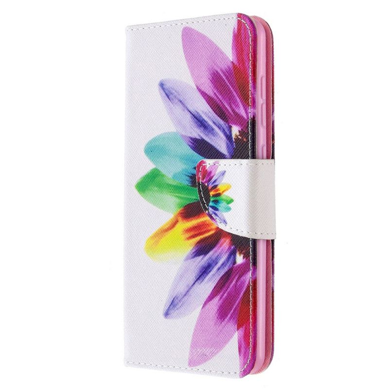 Leren Hoesje voor Samsung Galaxy A31 Aquarelbloem