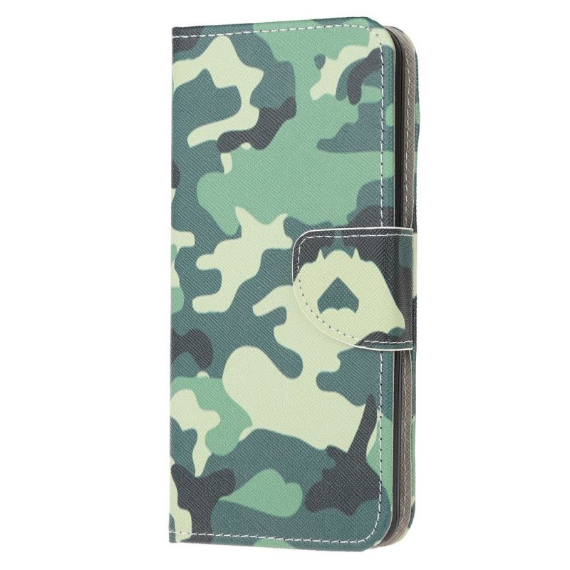 Leren Hoesje voor Samsung Galaxy A31 Militaire Camouflage