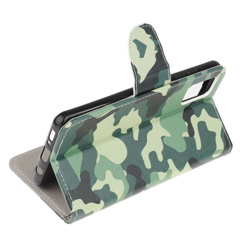 Leren Hoesje voor Samsung Galaxy A31 Militaire Camouflage