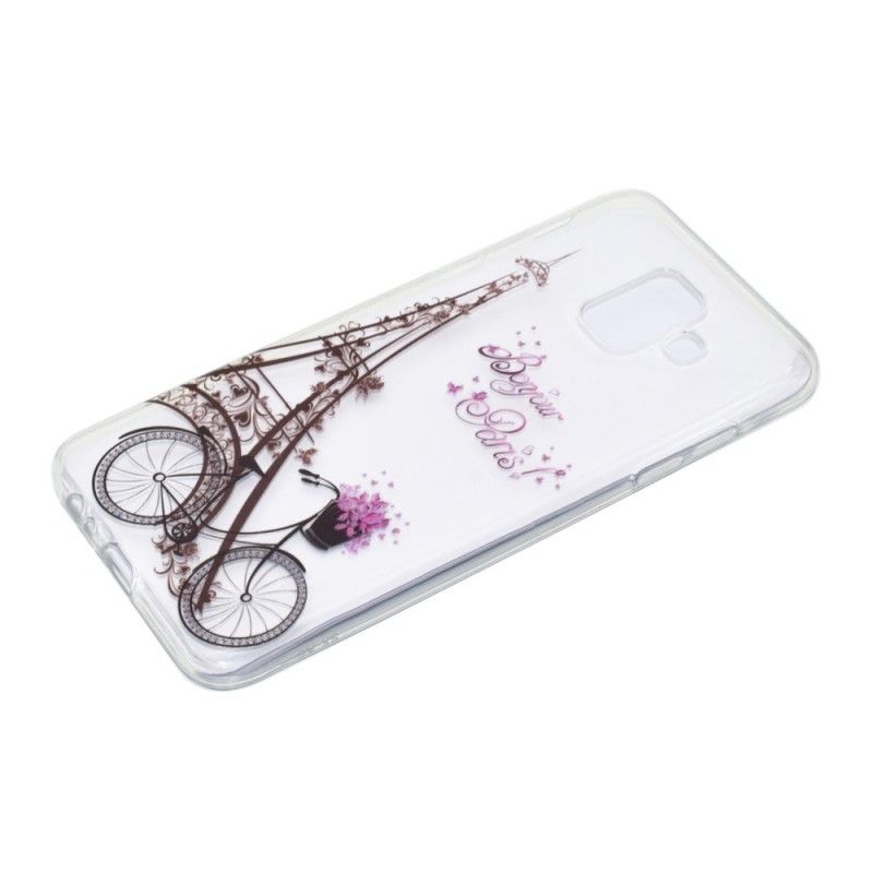 Case Hoesje Samsung Galaxy A6 Telefoonhoesje Transparant Hallo Parijs