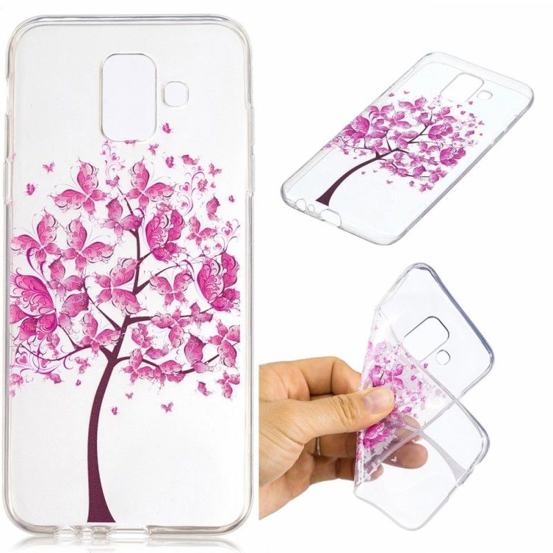 Case Hoesje Samsung Galaxy A6 Telefoonhoesje Transparante Vlinderboom