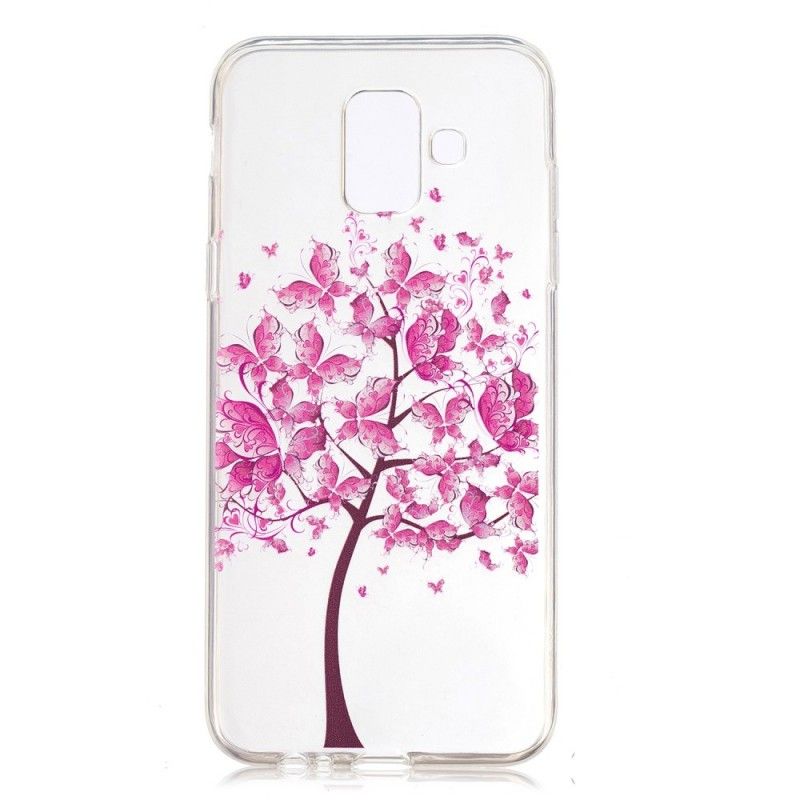 Case Hoesje Samsung Galaxy A6 Telefoonhoesje Transparante Vlinderboom