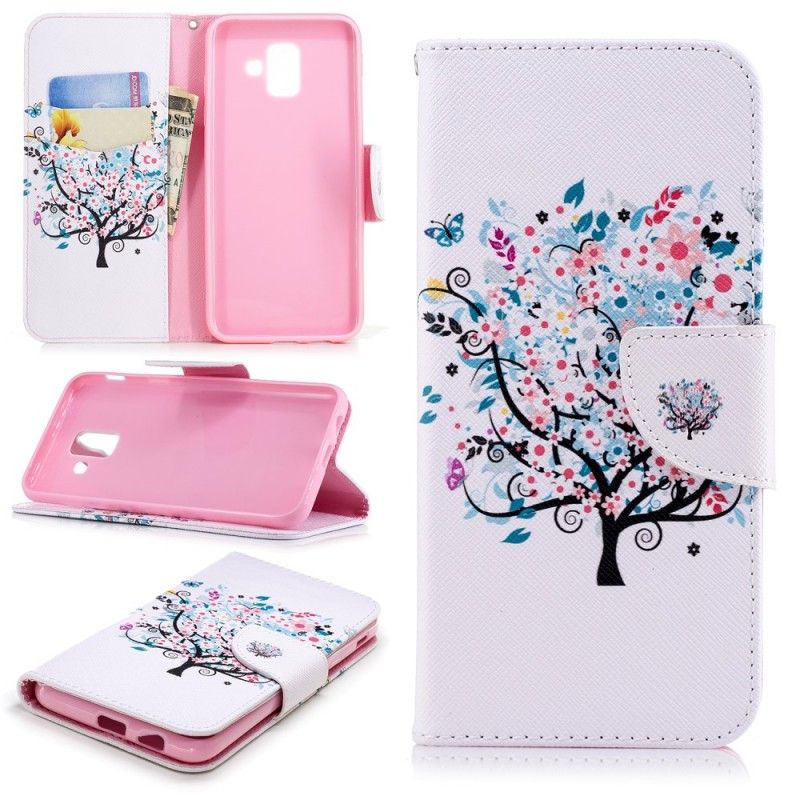 Cover Folio-hoesje Samsung Galaxy A6 Telefoonhoesje Bloemrijke Boom