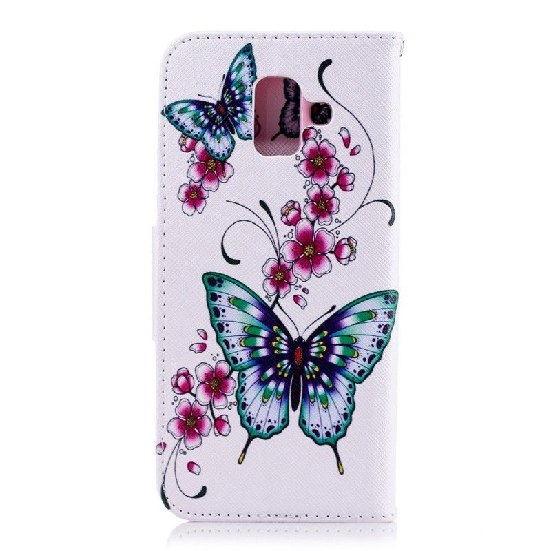 Cover Folio-hoesje Samsung Galaxy A6 Telefoonhoesje Prachtige Vlinders