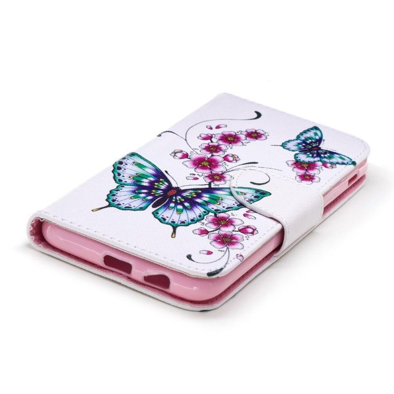 Cover Folio-hoesje Samsung Galaxy A6 Telefoonhoesje Prachtige Vlinders