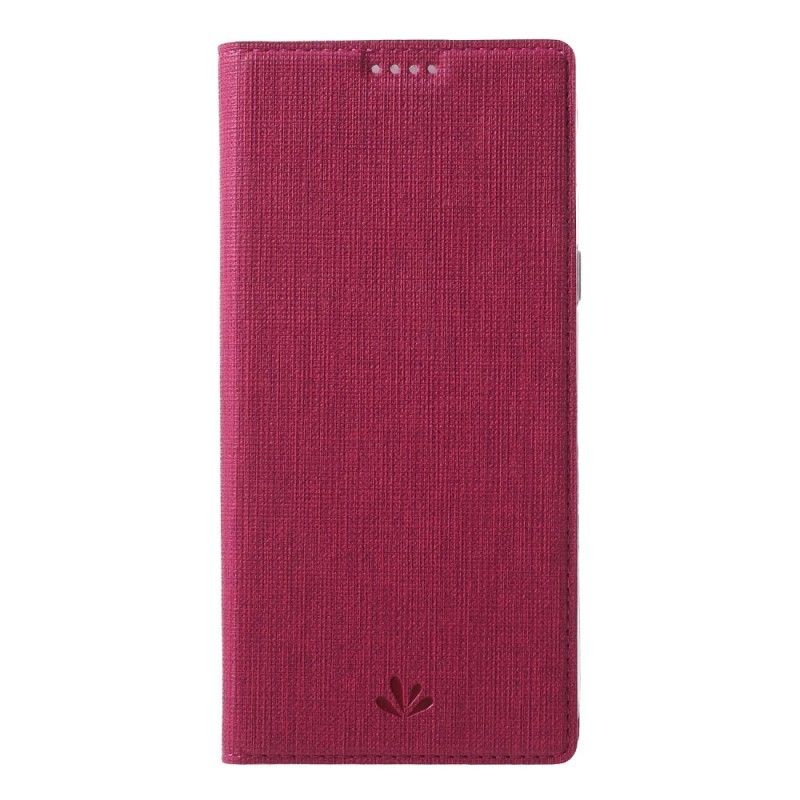 Folio-hoesje Samsung Galaxy A6 Magenta Zwart Telefoonhoesje Structuur