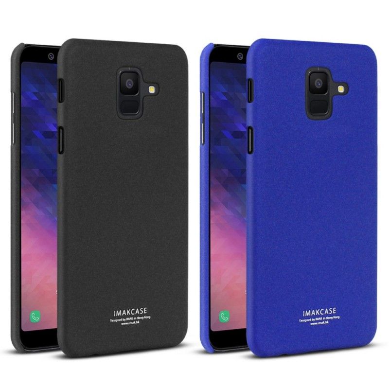 Hoesje Samsung Galaxy A6 Donkerblauw Zwart Ring