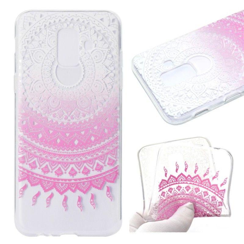 Hoesje Samsung Galaxy A6 Rose Transparante Kleurrijke Mandala