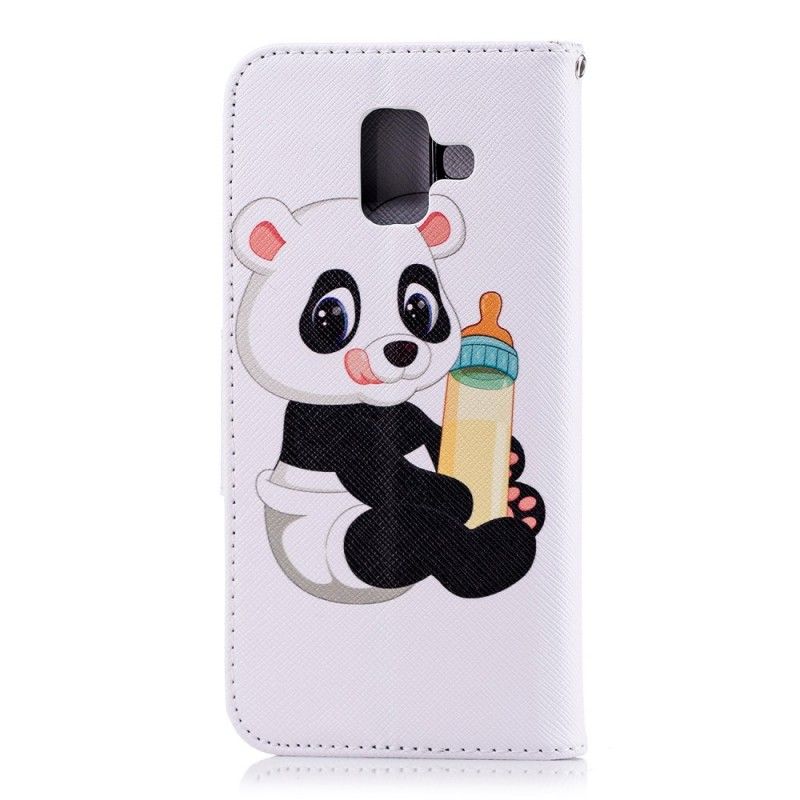 Leren Hoesje Samsung Galaxy A6 Babypanda