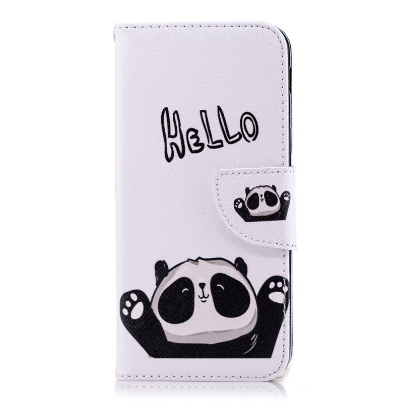 Leren Hoesje Samsung Galaxy A6 Hallo Panda