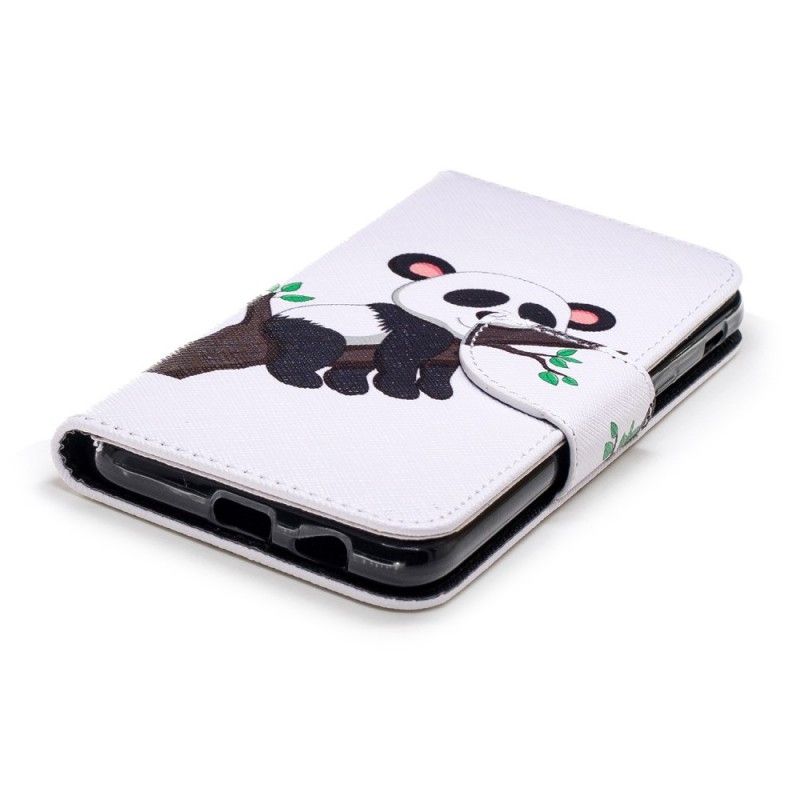 Leren Hoesje Samsung Galaxy A6 Luie Panda