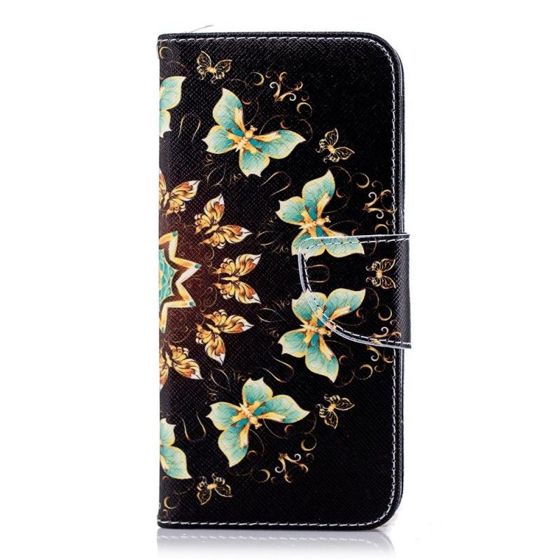 Leren Hoesje Samsung Galaxy A6 Vlinder Mandala