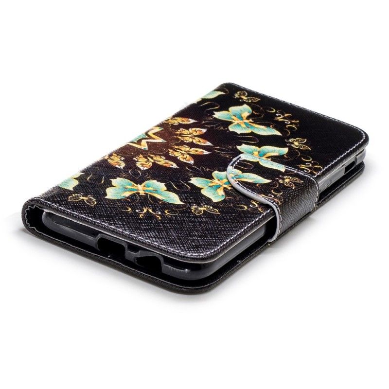 Leren Hoesje Samsung Galaxy A6 Vlinder Mandala