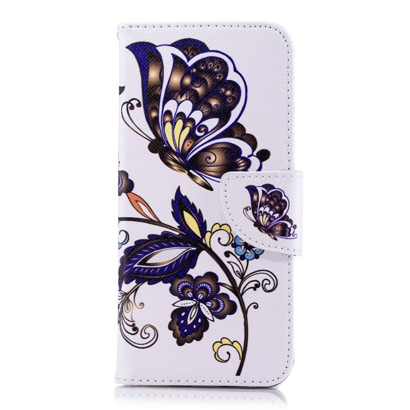 Leren Hoesje voor Samsung Galaxy A6 Vlindertattoo