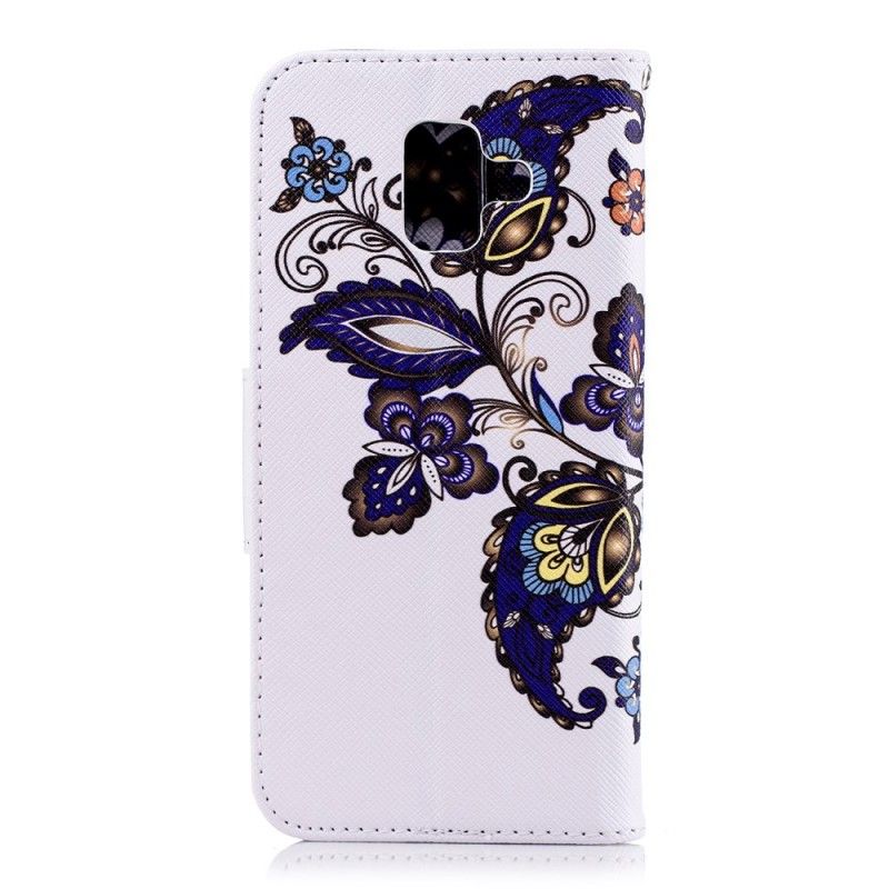 Leren Hoesje voor Samsung Galaxy A6 Vlindertattoo