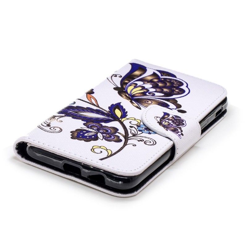 Leren Hoesje voor Samsung Galaxy A6 Vlindertattoo