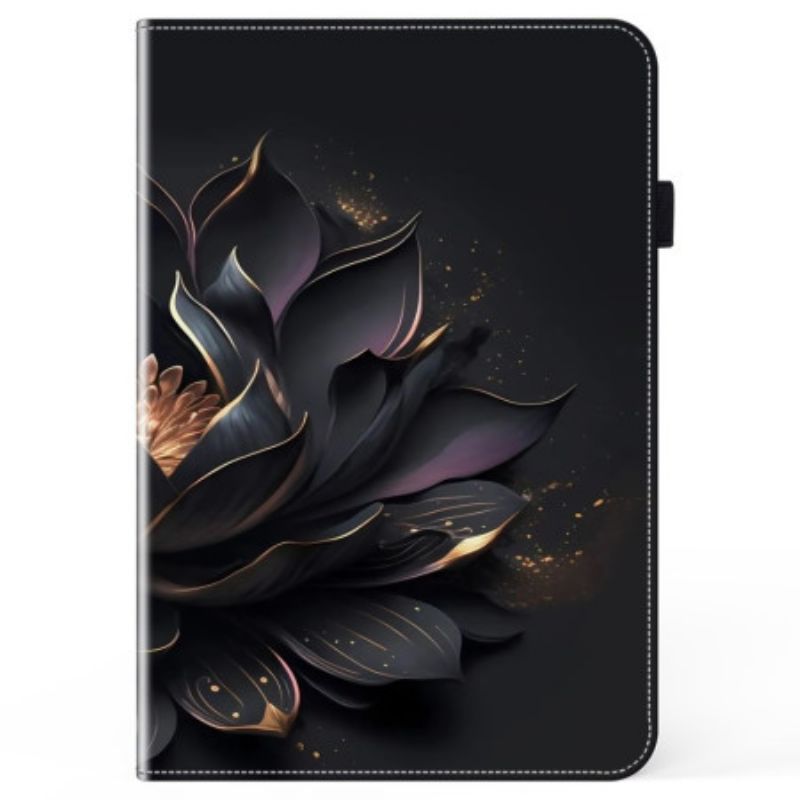 Cover iPad Pro 13 (2024) Zwarte Roos Bescherming Hoesje