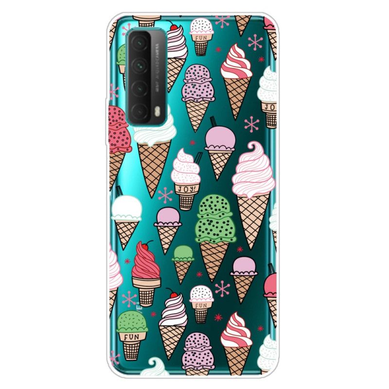 Case Hoesje Huawei P Smart 2021 Telefoonhoesje Gekleurd Roomijs