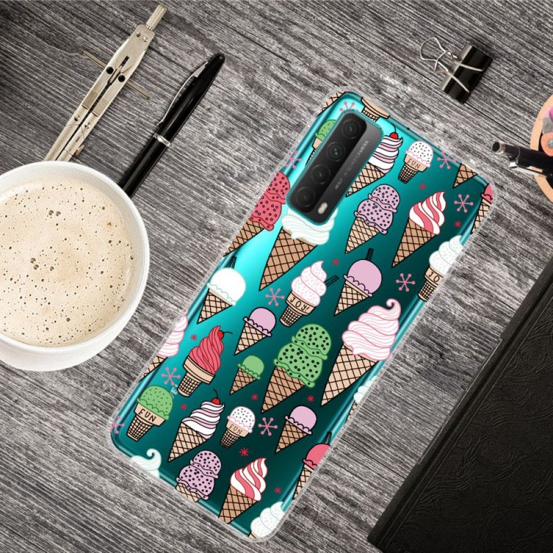 Case Hoesje Huawei P Smart 2021 Telefoonhoesje Gekleurd Roomijs