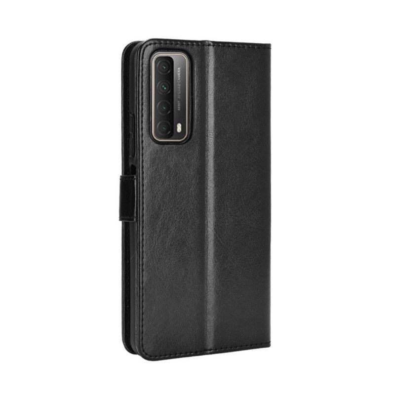 Cover Folio-hoesje Huawei P Smart 2021 Rood Zwart Telefoonhoesje Flitsend Kunstleer