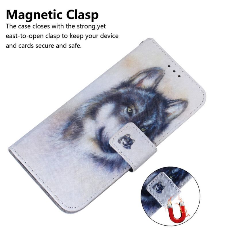 Cover Folio-hoesje Huawei P Smart 2021 Telefoonhoesje Blik Van De Hond