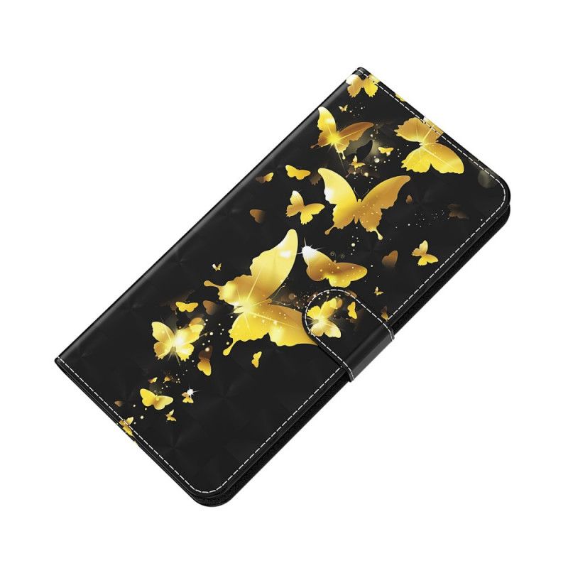 Cover Folio-hoesje Huawei P Smart 2021 Telefoonhoesje Gele Vlinders