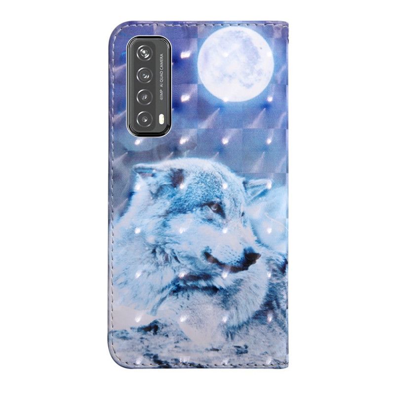 Cover Folio-hoesje Huawei P Smart 2021 Telefoonhoesje Lichtvlek Hector De Wolf