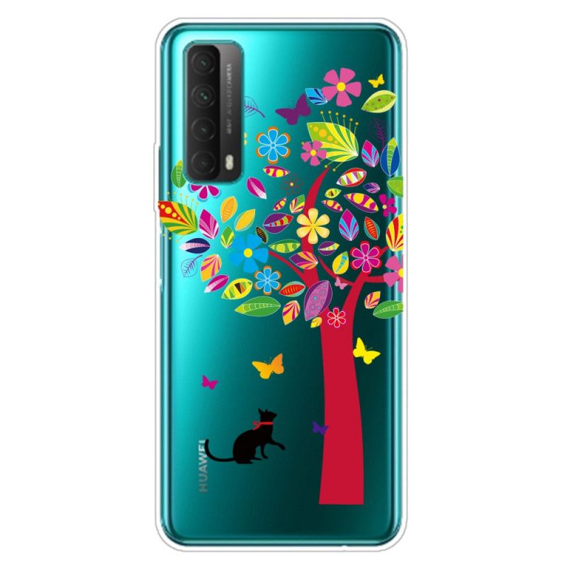 Cover Hoesje Huawei P Smart 2021 Telefoonhoesje Kat Onder De Boom