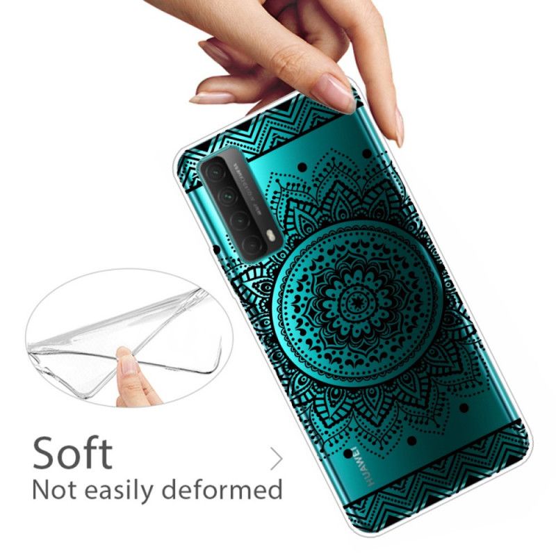 Cover Hoesje Huawei P Smart 2021 Telefoonhoesje Transparante Bloemen Mandala