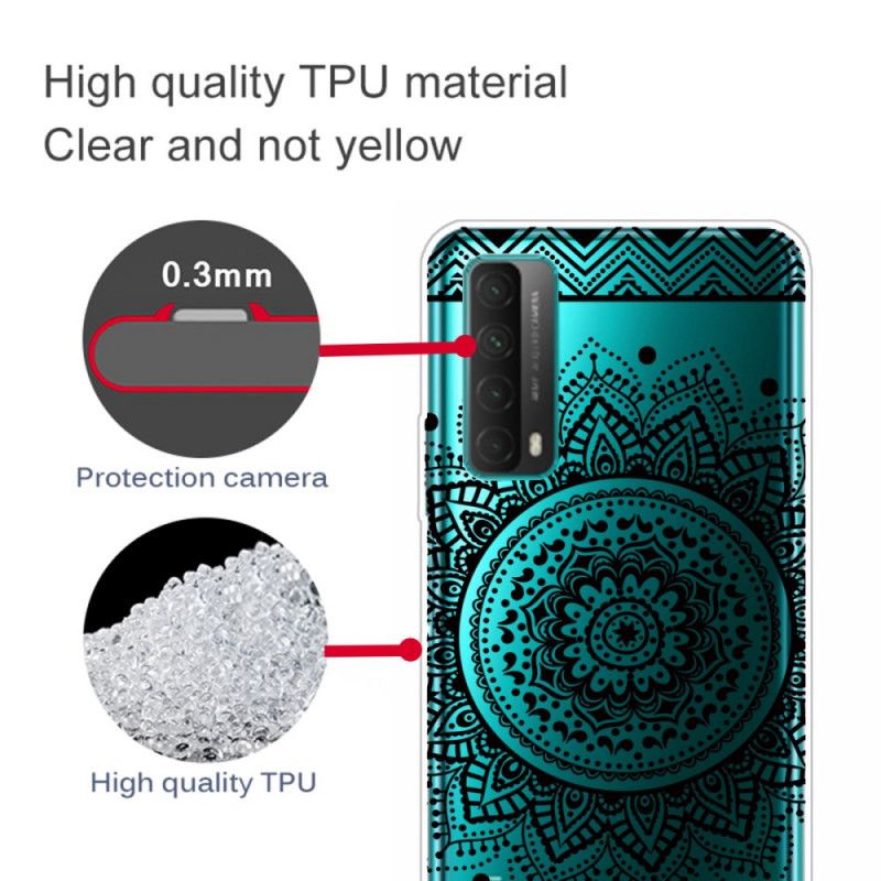 Cover Hoesje Huawei P Smart 2021 Telefoonhoesje Transparante Bloemen Mandala