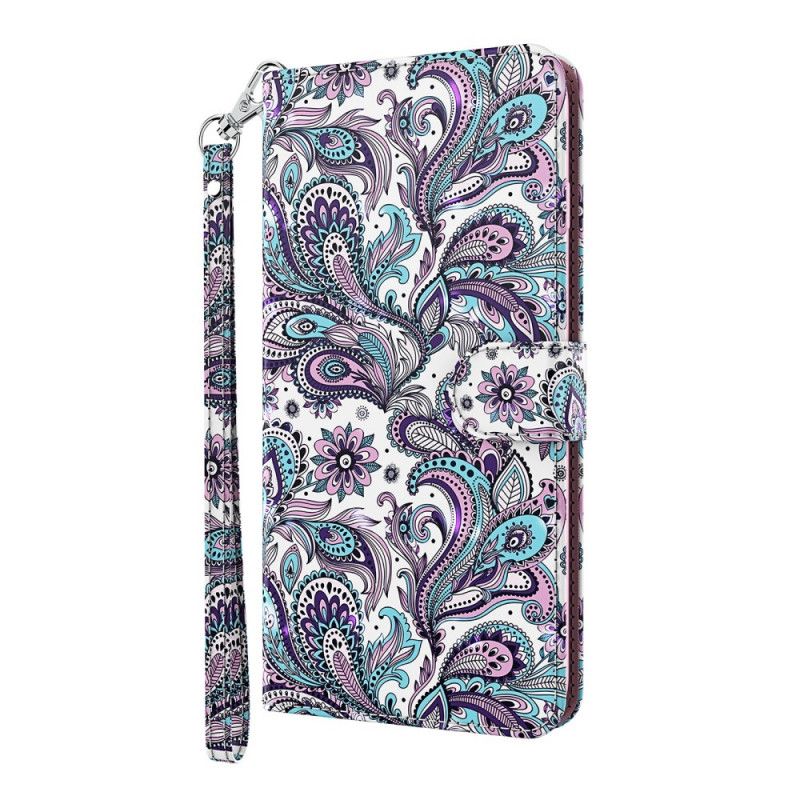 Flip Case Leren Huawei P Smart 2021 Bloemen Met Een Patroon