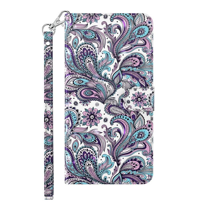 Flip Case Leren Huawei P Smart 2021 Bloemen Met Een Patroon